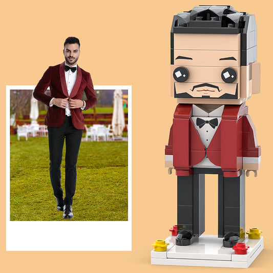 1 Person Custom Brick Figure from Your Photo – Full Body, High-Detail, Unique Mini Figure Gift for Every Occasion