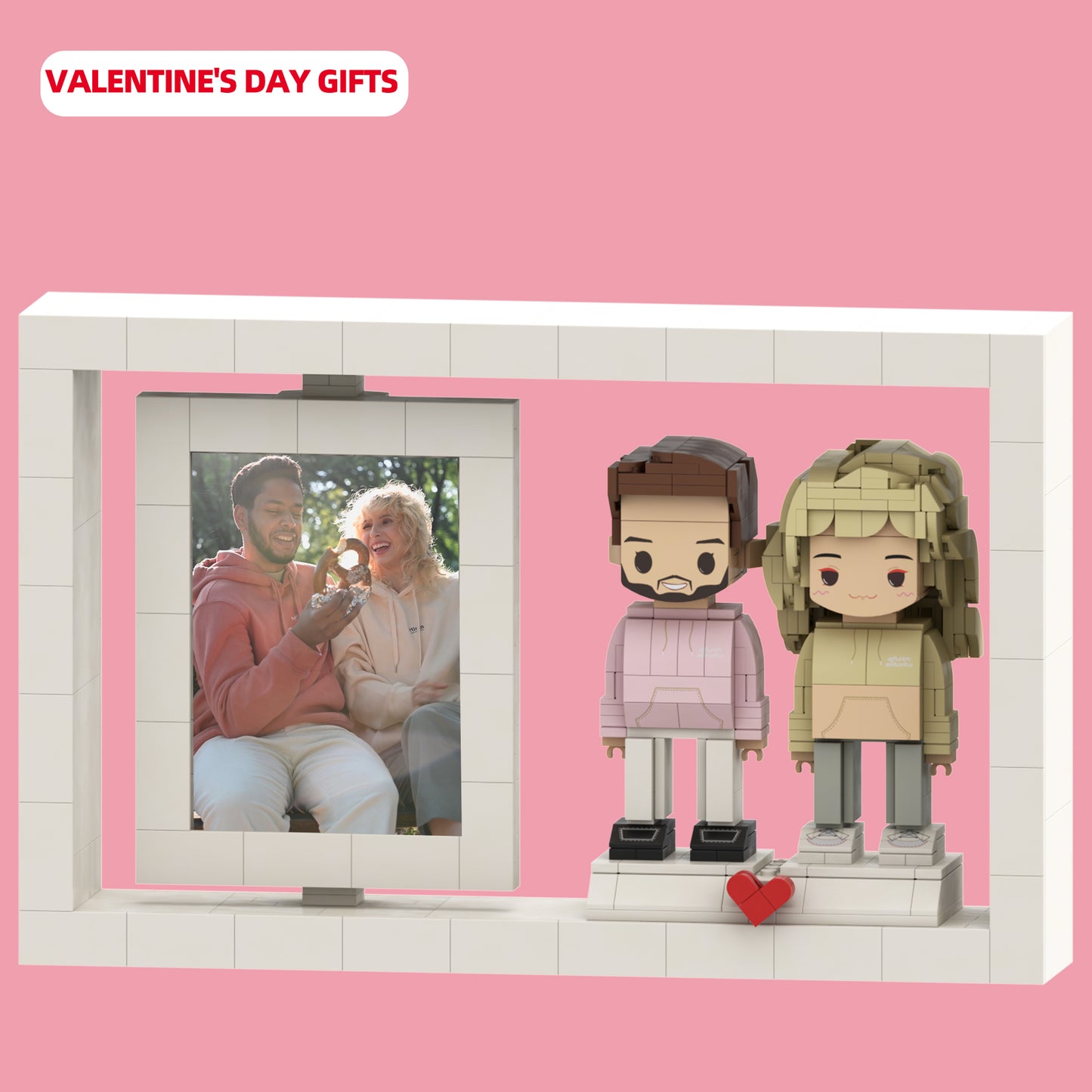 2 People Custom Brick Figures from Your Photos – Full Body, High-Detail, Unique Mini Figure Gift for Couples, Parents, and Special Relationships