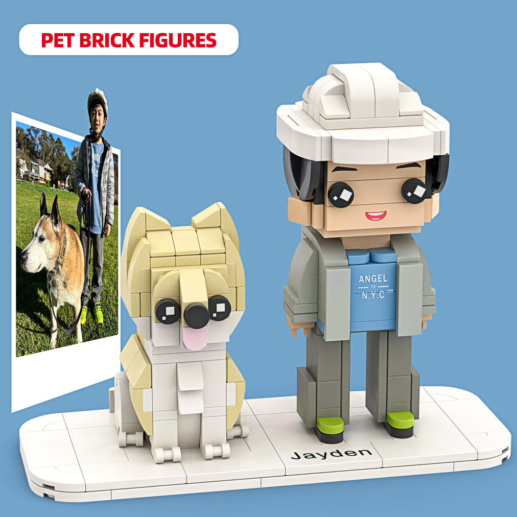 1 Person Custom Brick Figure from Your Photo – Full Body, High-Detail, Unique Mini Figure Gift for Every Occasion