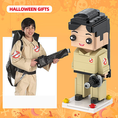 "Halloween Gifts Ghostbusters Custom Brick Figures Full Body 1 Person Personalized Small Particle Block Toy"