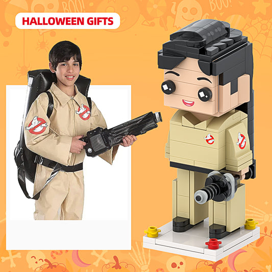 "Halloween Gifts Ghostbusters Custom Brick Figures Full Body 1 Person Personalized Small Particle Block Toy"