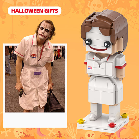 Halloween Clown Brick Figures Full Body 1 Person Customizable Mini Figures Personalized Small Particle Block Toy