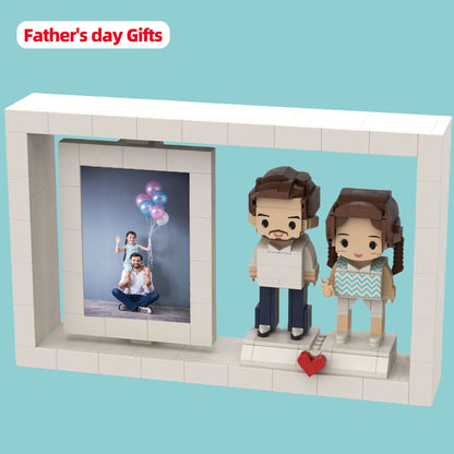 2 People Custom Brick Figures from Your Photos – Full Body, High-Detail, Unique Mini Figure Gift for Couples, Parents, and Special Relationships