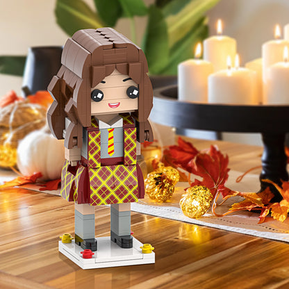 Halloween Gifts Harry Potter Themed Girl Brick Figure – Full Body Customizable 1 Person Personalized Small Particle Block Toy