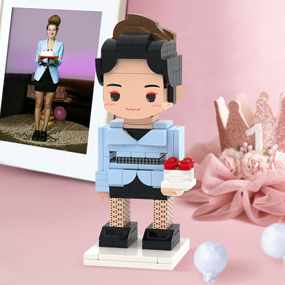 1 Person Custom Brick Figure from Your Photo – Full Body, High-Detail, Unique Mini Figure Gift for Every Occasion